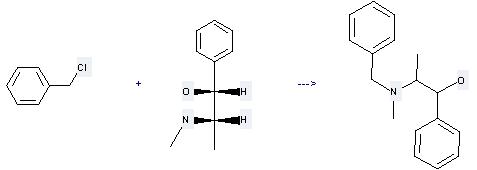 (L)-Ephedrine can be used to produce (1R,2S)-N-benzyl-(-)-ephedrine at the ambient temperature. 